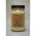 More Than A Candle More Than A Candle BPD16M 16 oz Mason Jar Soy Candle; Baby Powder BPD16M